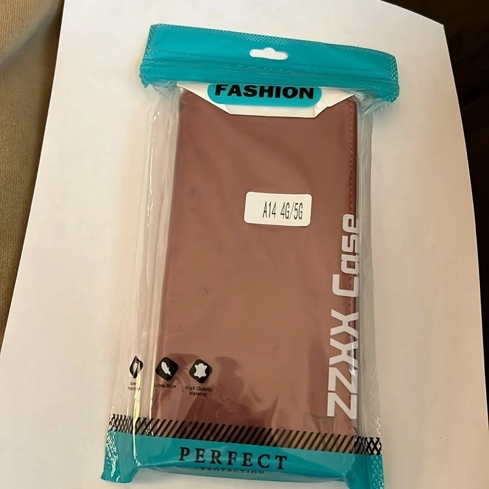 CASE SLIM CREATIVE CASE ZZXX CASE SAMSUNG GALAXY A14 CASE WALLET RED WINE 6.6